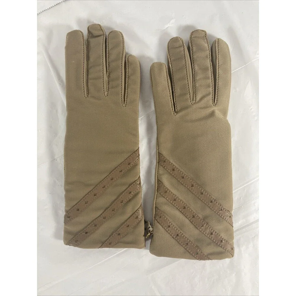 Grandoe Activizer Vtg 1985 Ladies Driving Gloves Camel BROWN One Size Warm Lined